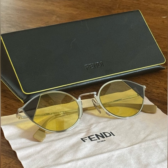 Fendi Yellow Sunglasses - Picture 1 of 6